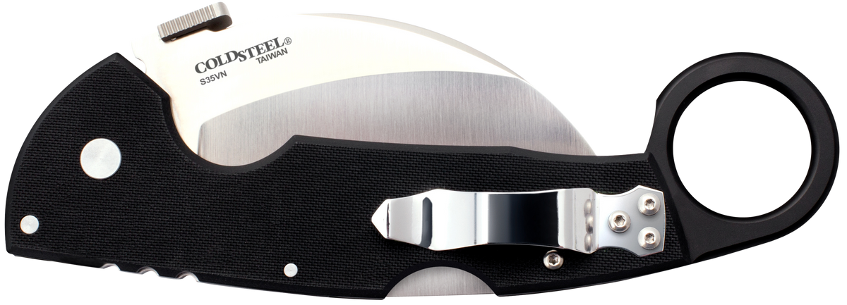 Cold Steel Tiger Claw 3.5" Folding Hawkbill Plain S35VN G10 — view 2