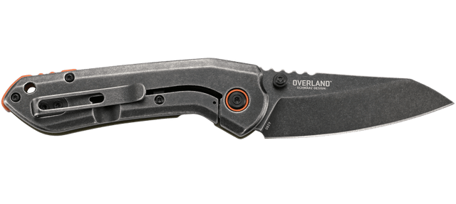 Columbia River CRKT Overland 3" Folding Sheepsfoot Plain Stonewashed 8Cr13MoV OD Green G10 — view 2