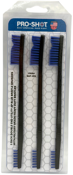 Pro-Shot BAP-3PK Utility AP Stiff Blue Brush 3-Pack — view 2