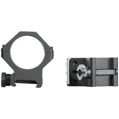 Weaver Mounts Six-Hole Picatinny Scope Rings 30mm Medium Matte Black Aluminum — view 2