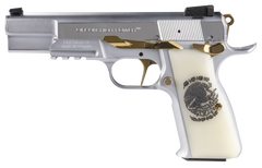 EAA Girsan MCP 35 Liberador 9mm Luger 4.87" 15+1 Semi-Auto Pistol - Gold Controls, Pearl Engraved Grips — view 2