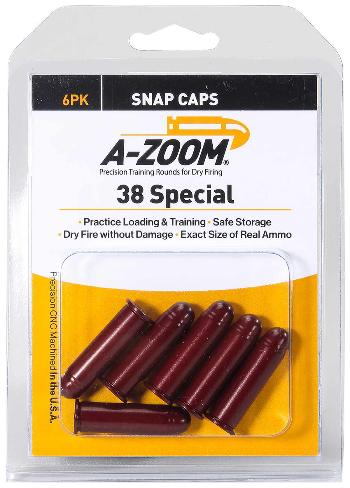 A-Zoom 16118 Revolver Snap Caps .38 Special 6-Pack Dummy Rounds — view 2