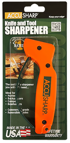 AccuSharp 014C Hand-Held Tungsten Carbide Knife & Tool Sharpener Orange — view 2