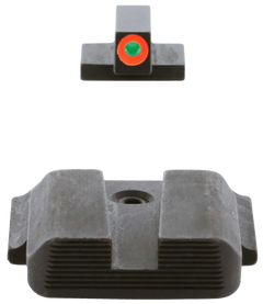 AmeriGlo SW433B Protector Sight Set for Smith & Wesson M&P - Green Tritium Orange Outline Front / Black Serrated Rear — view 2