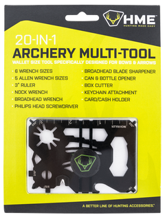 HME HME-WMT 20-In-1 Wallet Multi-Tool Black Metal Fixed — view 2
