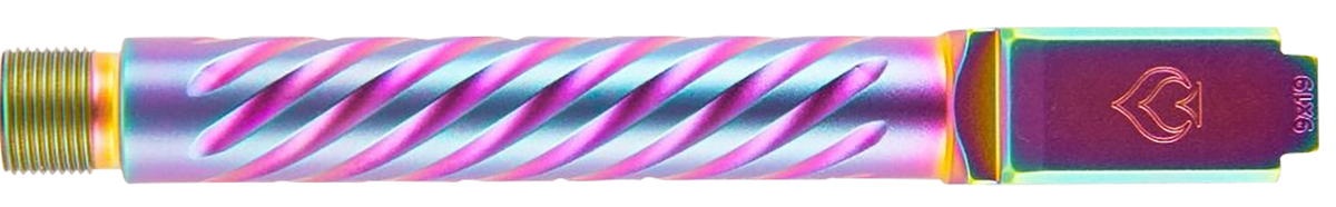 Ballistic Adv Premium Series 9mm Luger 4.99" Spiral Fluted Threaded Barrel - PVD Iridescent Stainless - Fits Glock 17 Gen 5 — view 2