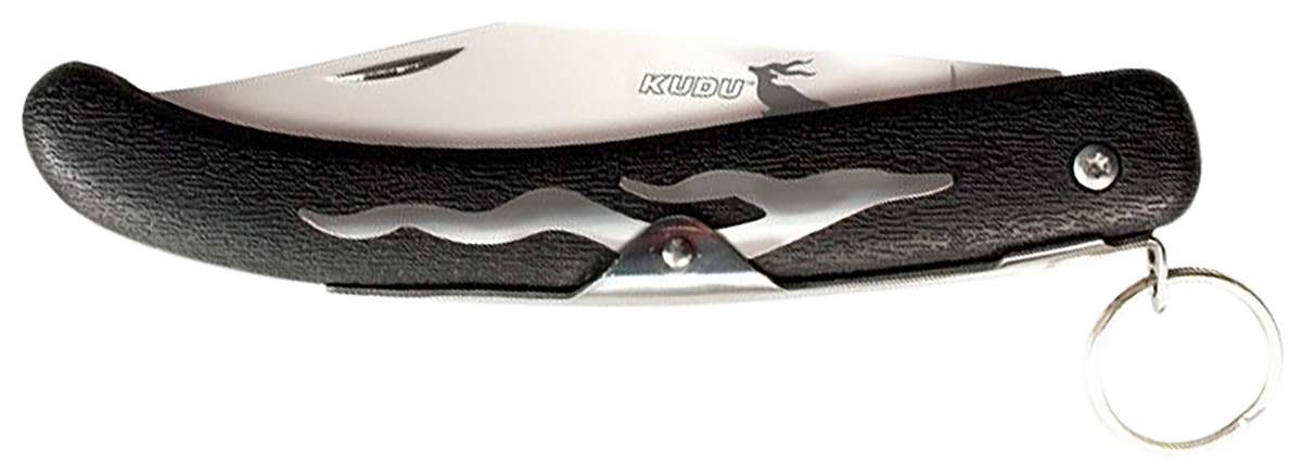 Cold Steel CS20KK Kudu 4.25" Folding Plain Mirror Polished 5Cr15MoV SS Black Woodgrain Zy-Ex Handle — view 2