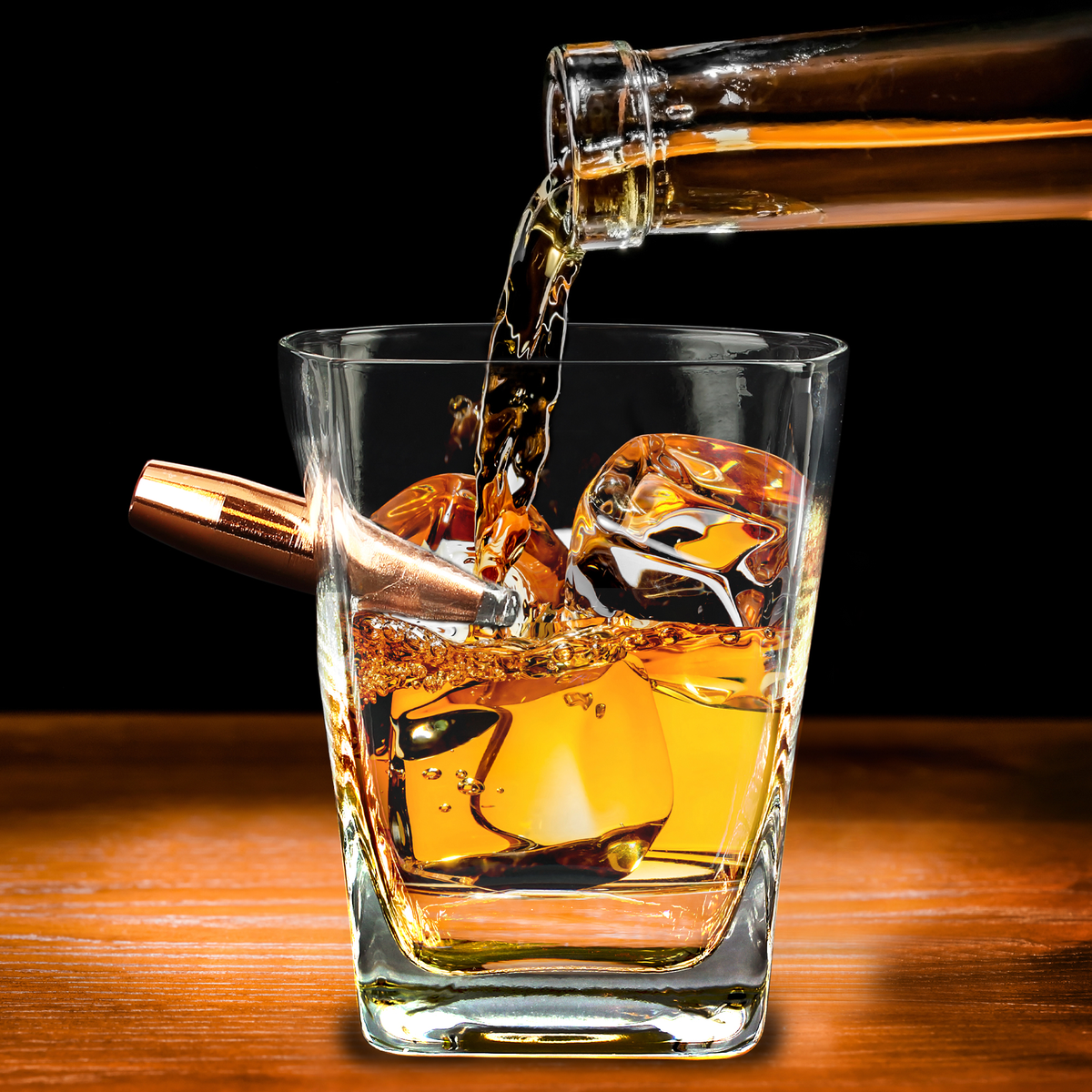 Caliber Gourmet Last Man Standing Bullet Whiskey Glass - Clear — view 2