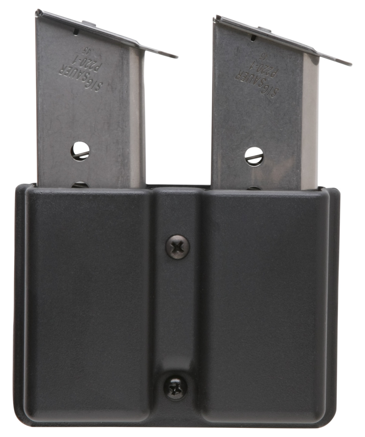 Uncle Mikes 51371 Kydex Double Mag Case Black Belt Clip Fits 1.75" Belts, Single Stack — view 2