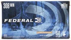 Federal 308A Power-Shok  308Win 150gr Jacketed Soft Point 20 Per Box/10 Case — view 2