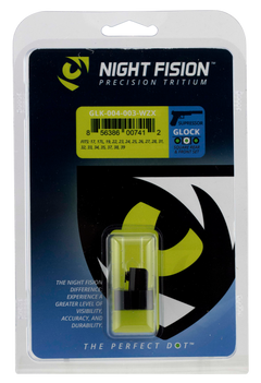 Night Fision GLK004003WGZ Suppressor Height Night Sights For Glock 17/17L/19 - Green Tritium White Outline Front / Green Tritium Black Outline Rear — view 2