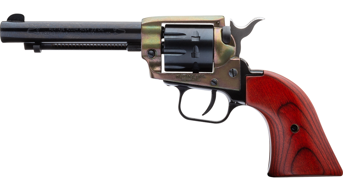 Heritage Mfg Rough Rider Small Bore 22 LR 9-Shot 4.75" SAO Revolver - Cocobolo Grips — view 2