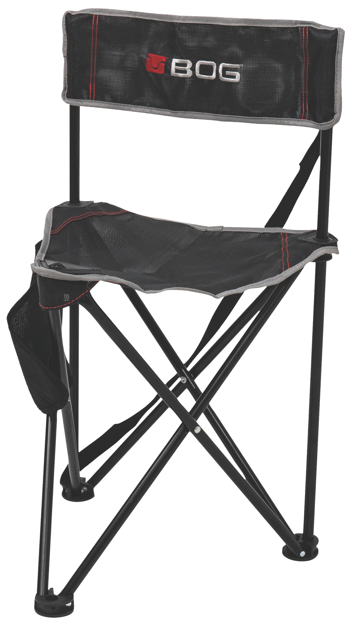 Bog-Pod Triple Play Ground Blind Chair - 3 Legs, Steel Frame, Black — view 2