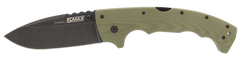 Cold Steel 5-Max 5" Folding Drop Point Plain S35VN Stonewashed Blade OD Green G10 Handle — view 2