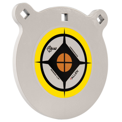 EZ-Aim Hardrock 8" AR500 Steel Gong Target 0.5" Thick Hanging Black/White/Yellow — view 2