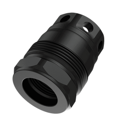 Liberty Precision Machine Baby Bell 5/8x24 Muzzle Brake Black Stainless Steel — view 2