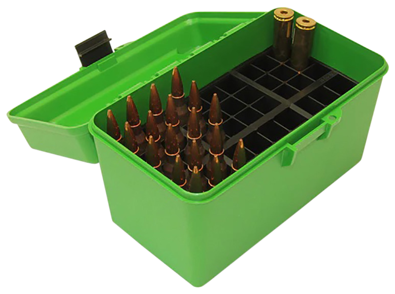 MTM Case-Gard H50XL10 Deluxe Ammo Box 300 WSM/300 RUM Green Polypropylene 50rd — view 2
