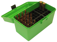 MTM Case-Gard H50XL10 Deluxe Ammo Box 300 WSM/300 RUM Green Polypropylene 50rd — view 2