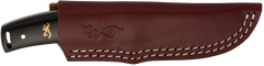 Browning Buckmark Hunter 3.13" Drop Point 8Cr14MoV SS Fixed Blade Knife w/ Leather Sheath — view 2