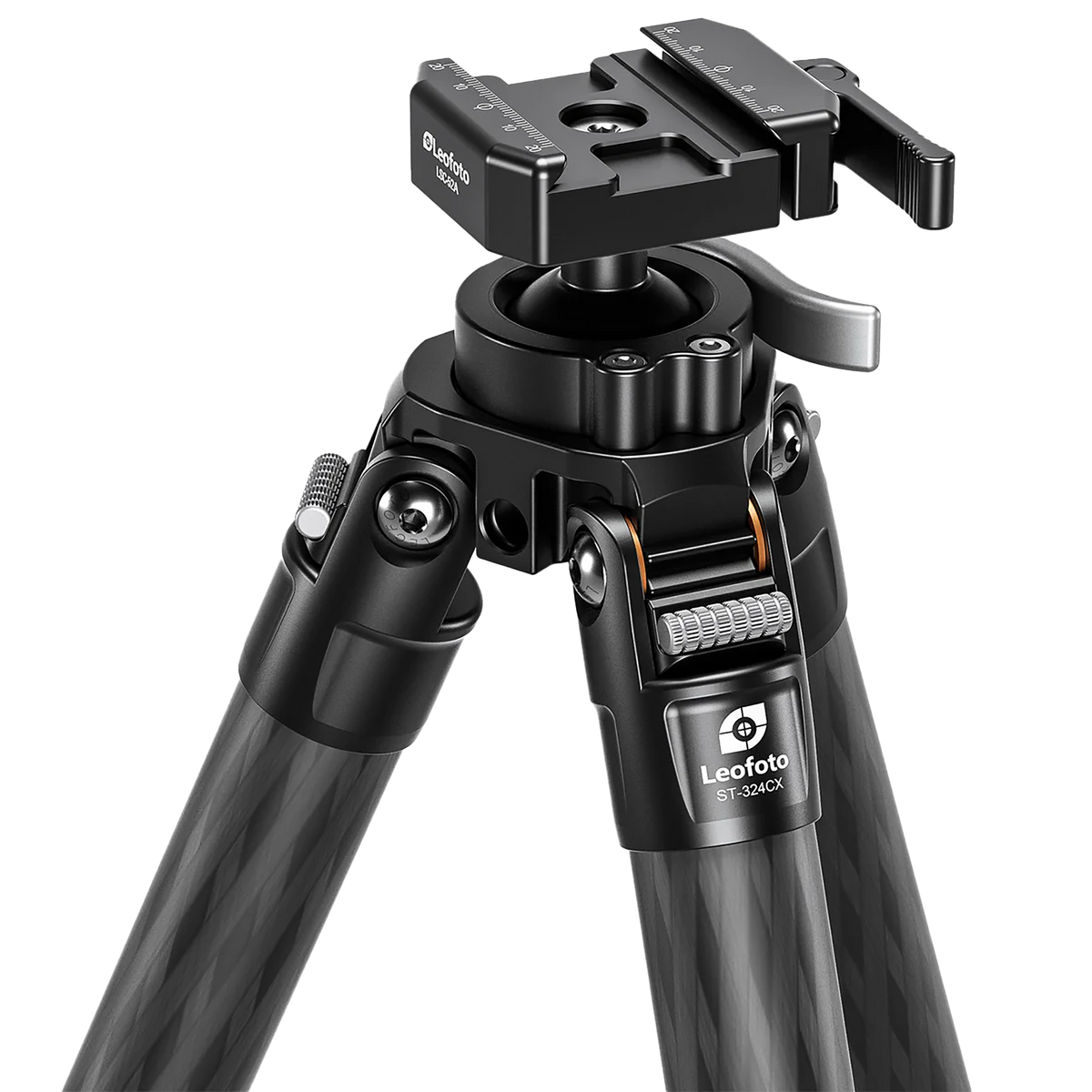 Leofoto USA ST-323CX Integrated Ballhead ST-X Tripod 6.30"-64.60" Black Aluminum — view 2