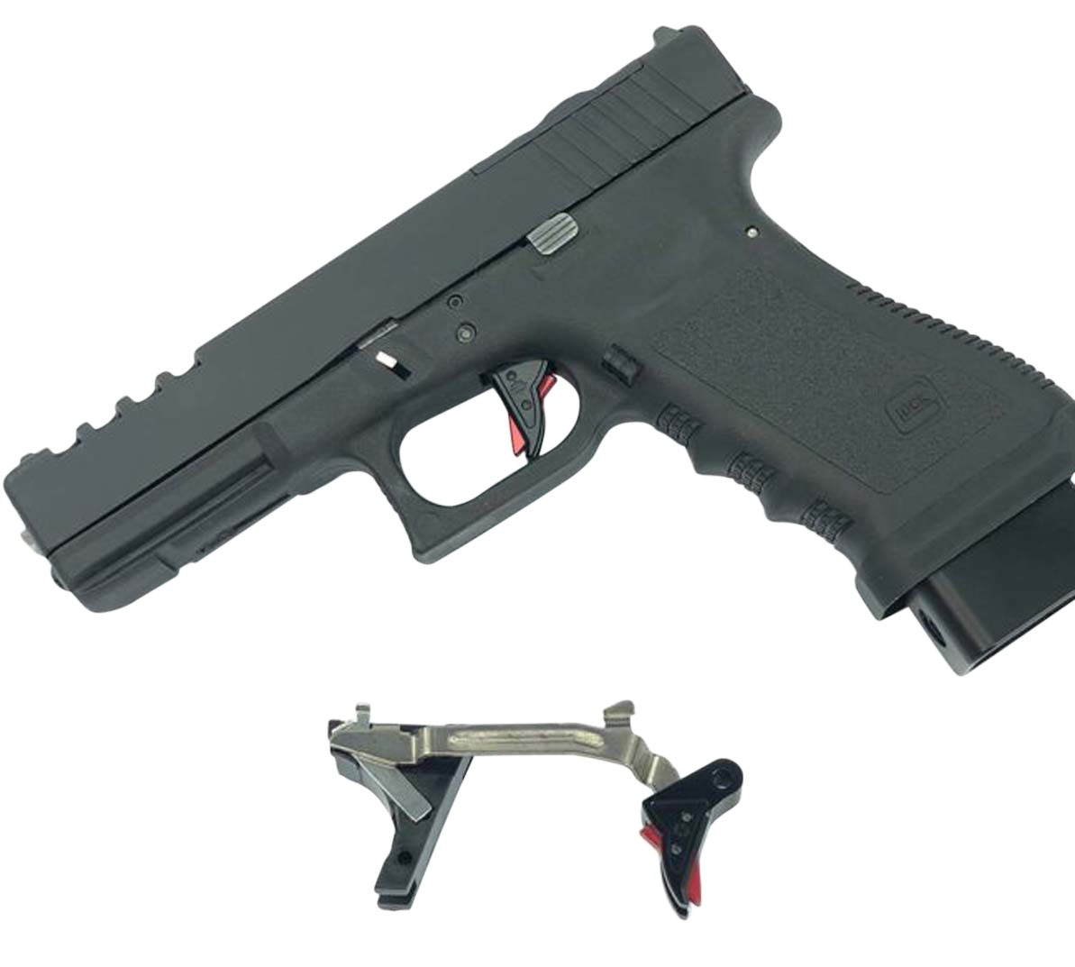 Cross Armory CRGTB Drop-In Enhanced Flat Trigger w/ Bar 3.50 lbs Glock Gen 1-4 — view 2