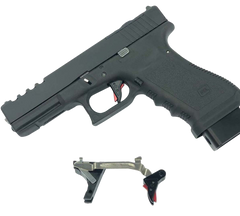 Cross Armory CRGTB Drop-In Enhanced Flat Trigger w/ Bar 3.50 lbs Glock Gen 1-4 — view 2