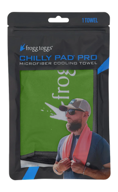 Frogg Toggs Chilly Pad PRO Microfiber Cooling Towel Hi-Vis Green 33" x 10.5" — view 2