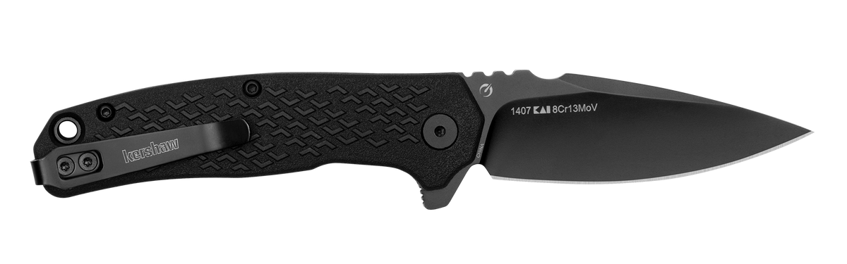 Kershaw Conduit 1407 2.9" Folding Spear Point Plain 8Cr13MoV Black Oxide GFN — view 2