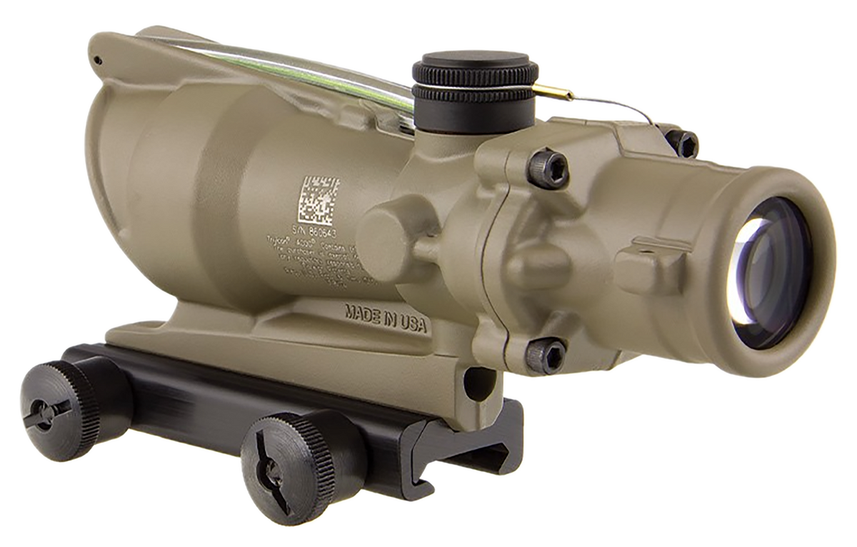 Trijicon TA31-D-100367 ACOG 4x32mm Dual-Illuminated Green Horseshoe .223/5.56 BDC Riflescope - FDE — view 2