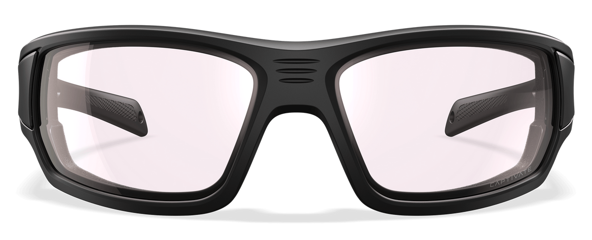 Wiley X Breach 2.5 CAPTIVATE Grey/Clear Lens Matte Black Frame Safety Glasses — view 2