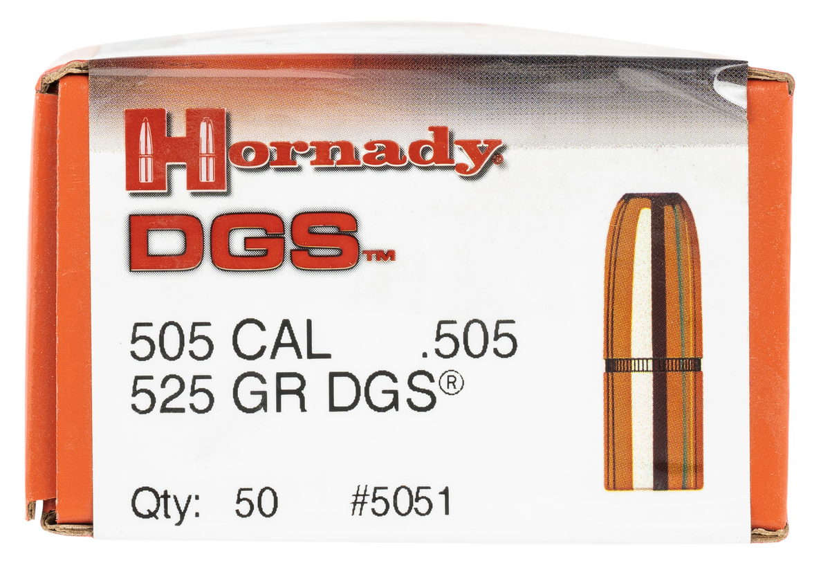 Hornady DGS 505 Cal .505 525 gr Dangerous Game Solid Reloading Bullets - 50 Per Box — view 2