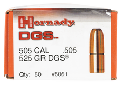 Hornady DGS 505 Cal .505 525 gr Dangerous Game Solid Reloading Bullets - 50 Per Box — view 2
