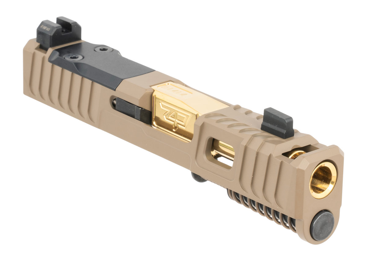 Zaffiri Precision ZPS.2 Glock 43 Slide 9mm - RMSc Cut - FDE Cerakote - IBS Compensated — view 2