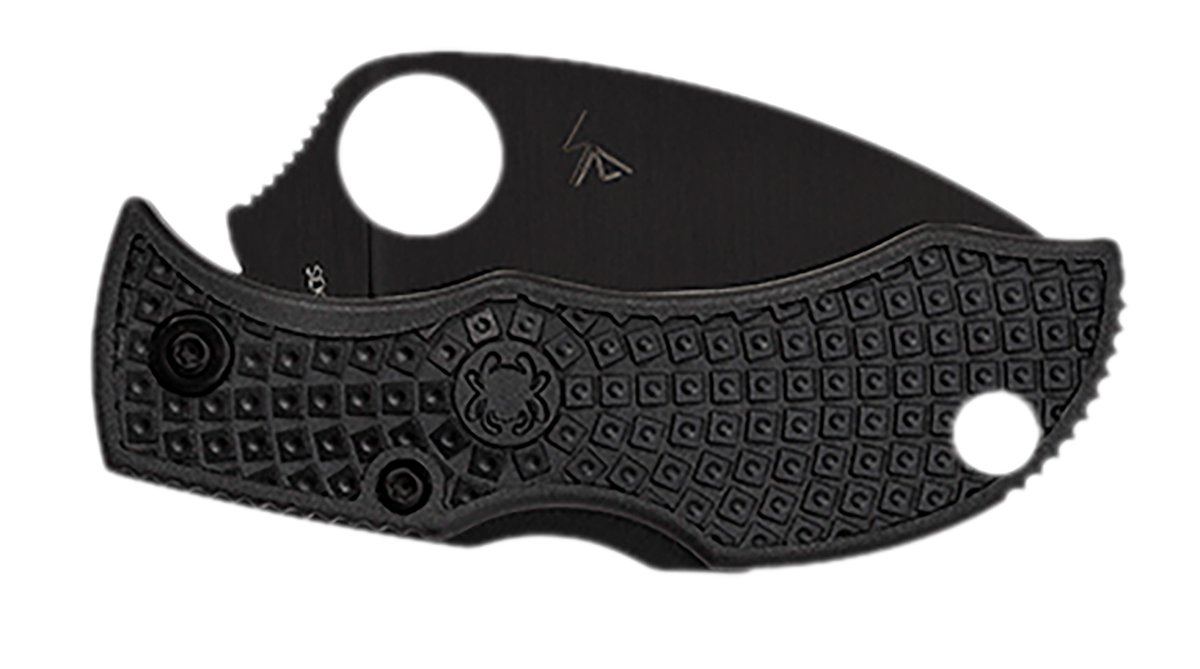 Spyderco Manbug 1.91" Wharncliffe Plain Edge Black TiCN VG-10 FRN Folding Knife — view 2