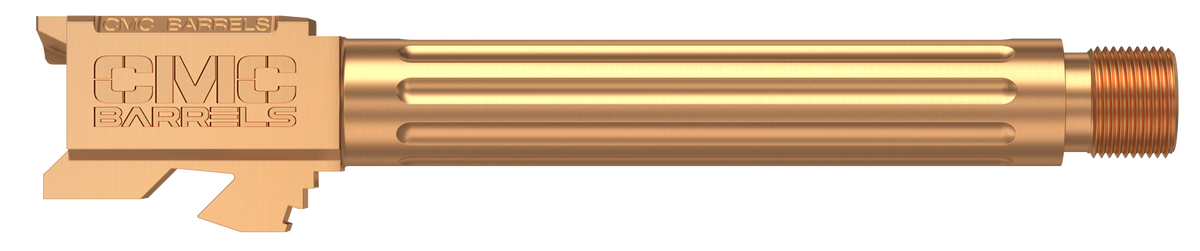 CMC Triggers Match Precision 9mm Luger 4.48" Fluted/Threaded Barrel - Glock 17 Gen 3-4 - Bronze DLC — view 2