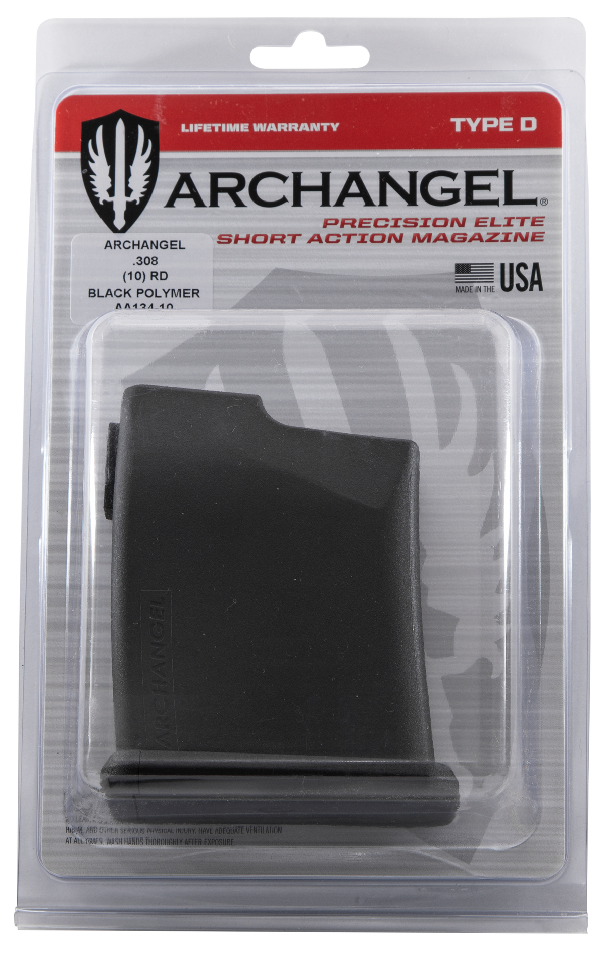 Archangel AA13410 Precision Elite 10rd 6.5 Creedmoor/308 Win Short Action Black Polymer Magazine — view 2