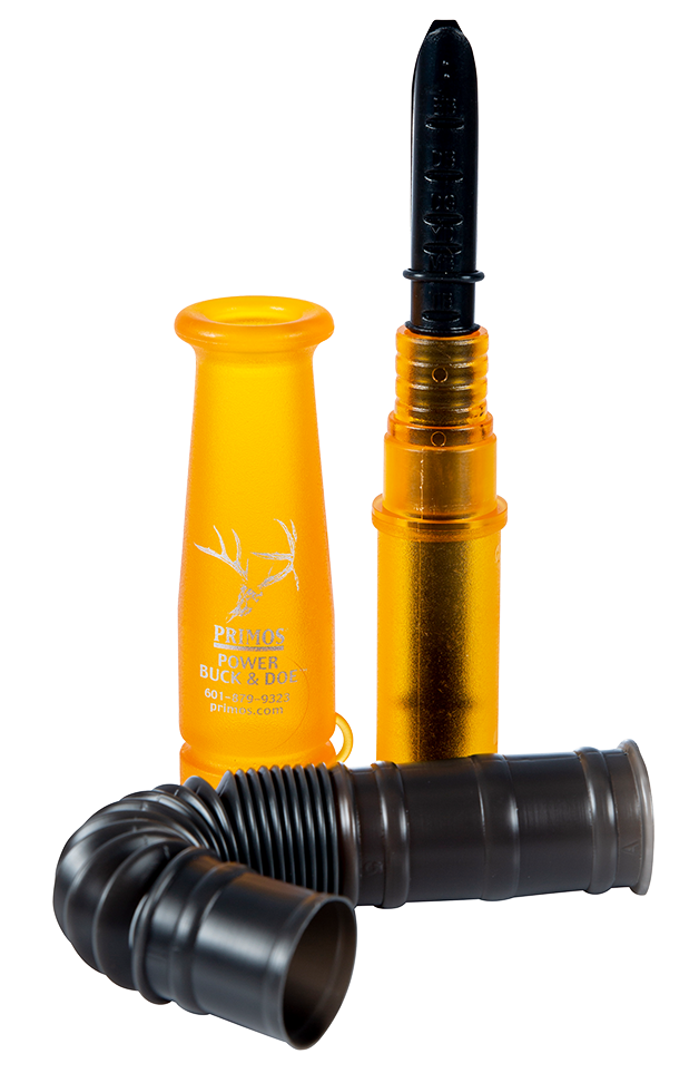 Primos 729 Power Buck & Doe Deer Grunt Call Single/Double Reed - Black/Gold — view 2