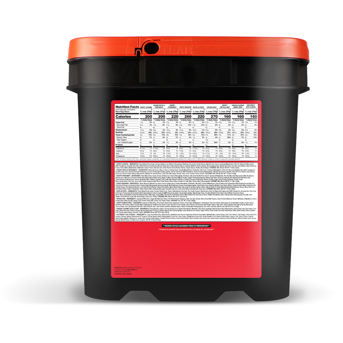 ReadyWise Grab N Go 60 Serving Freeze Dried Entree Bucket — view 2