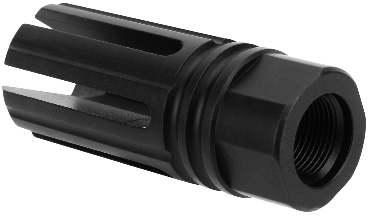 TacFire MZ1005N 6 Prong Flash Hider 5.56x45mm NATO AR-15 1/2x28 Black Nitride Steel — view 2