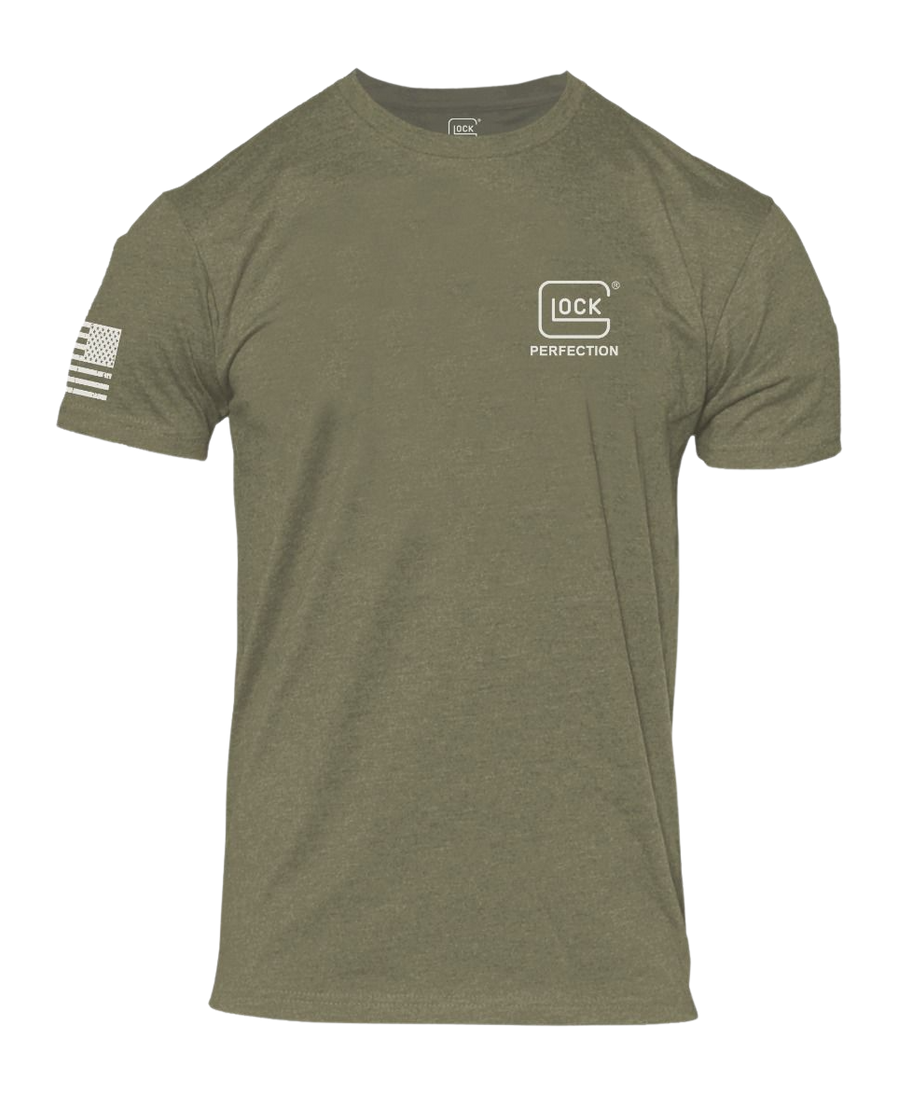 Glock Perfection Flag Tee Medium OD Green T-Shirt — view 2