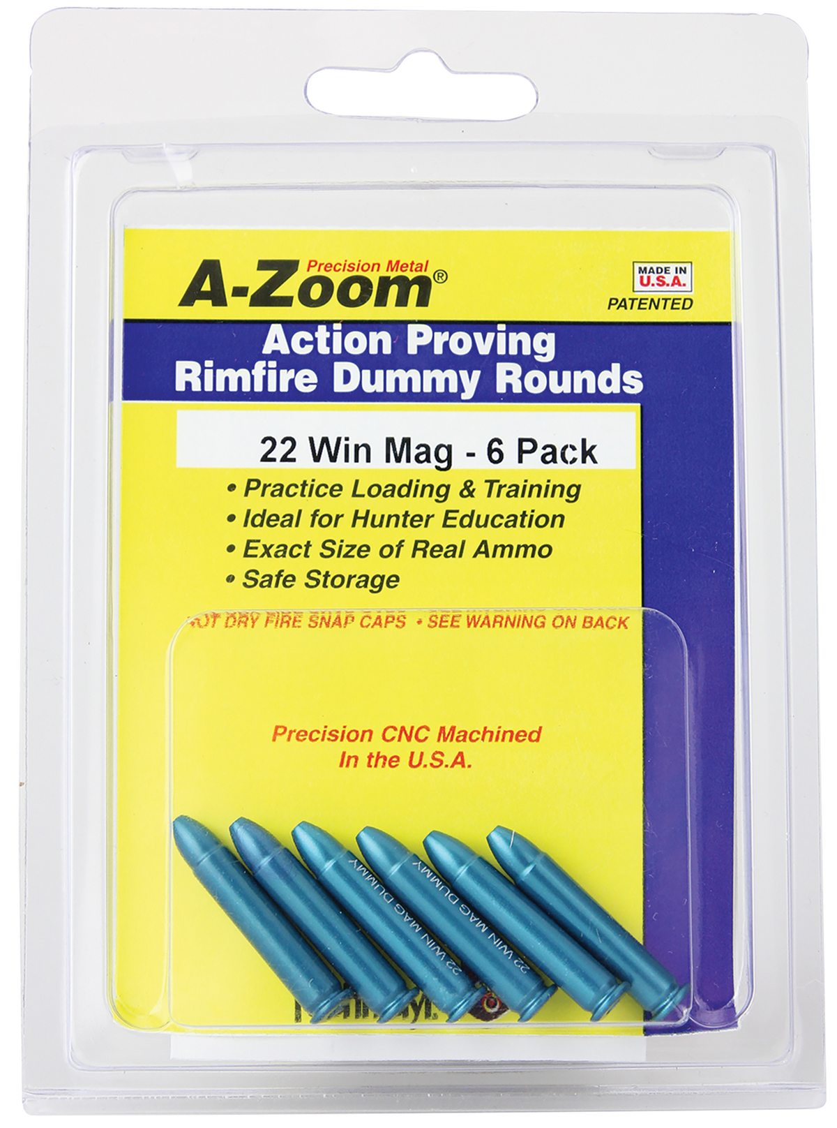 A-Zoom Rimfire Action Proving 22 WMR Dummy Rounds 6-Pack — view 2