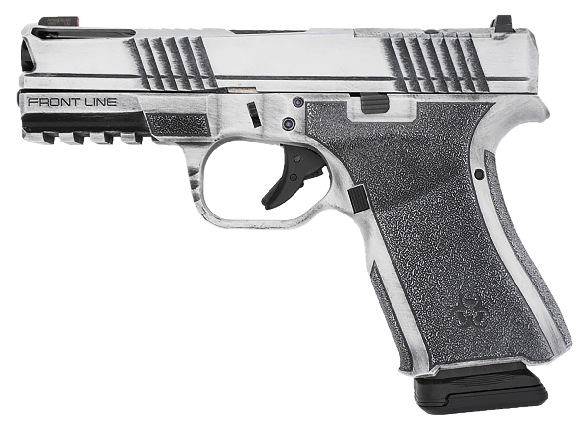 Black Rain Ordnance Frontline+ 9mm Luger 4" 15+1 Compact Pistol - Bright White Battleworn — view 2