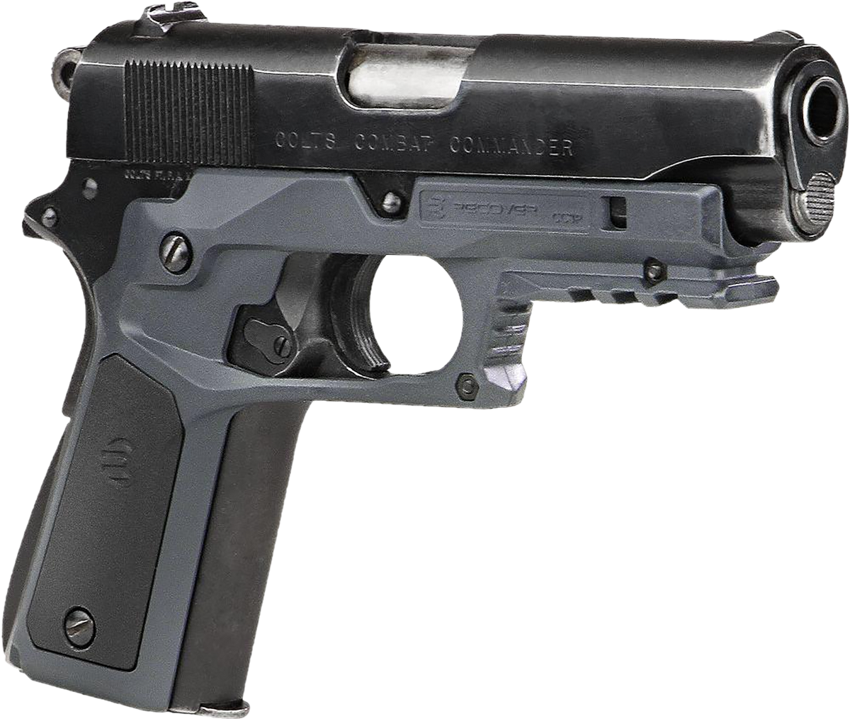 Recover Innovations CC3P0401 Frame Grip Gray Polymer with Interchangeable Black & Gray Panels for Standard 1911 — view 2