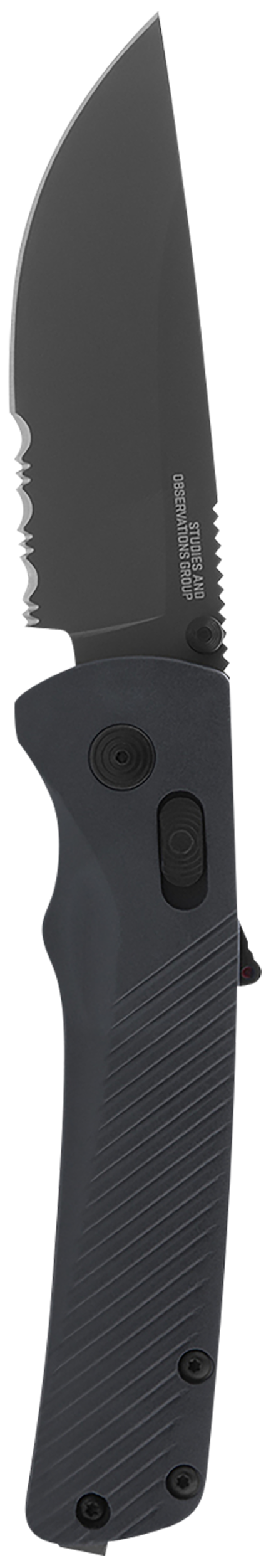 S.O.G Flash AT 3.45" Folding Part Serrated Cryo D2 TiNi Urban Grey GRN Handle — view 2