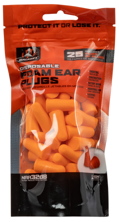 Walkers Game Ear Foam Ear Plugs 32 dB NRR In The Ear Orange 25 Pair — view 2