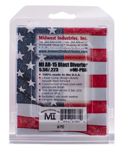 Midwest Industries MIPBD AR-15 223 Rem, 5.56x45mm NATO Blast Diverter 1/2-28 tpi Black Phosphate Steel — view 2