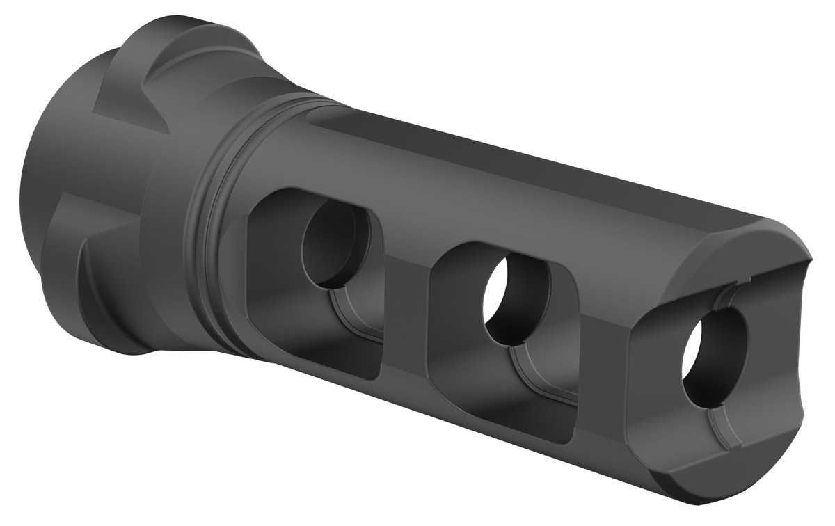 Breek Arms Breek-LOK 3QD Gemini Dual-Port Muzzle Brake .223/5.56 1/2x28 Steel - Black Nitride — view 2