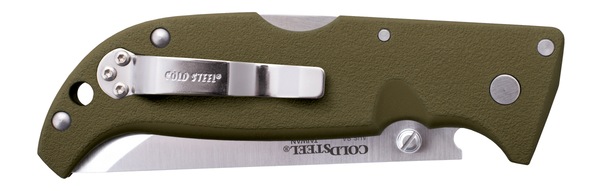 Cold Steel Finn Wolf 3.5" Folding Plain AUS-8A Satin Blade OD Green Griv-Ex Handle — view 2