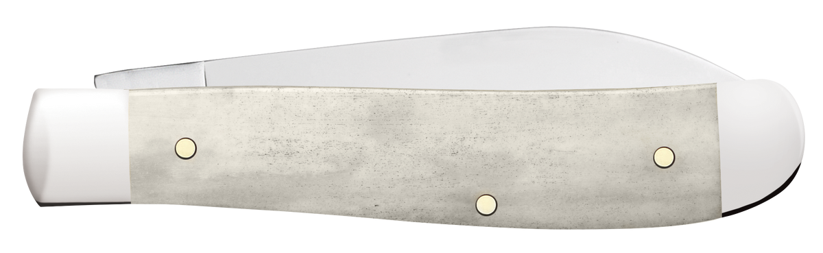 Case Mini Trapper 3.5" Closed Clip Point/Spey Plain Tru-Sharp SS Smooth Natural Bone Folding Knife — view 2