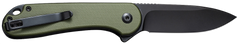 Civivi Knives Elementum II 2.96" Folding Drop Point Plain Black Stonewashed Nitro-V Steel - OD Green Textured G10 — view 2